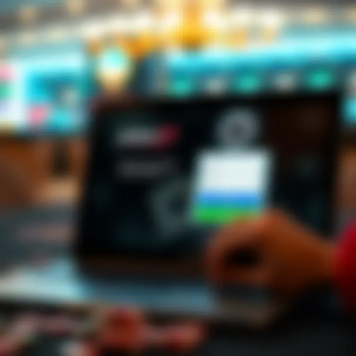 User logging into Jackpot Jill Casino on a laptop with secure login interface