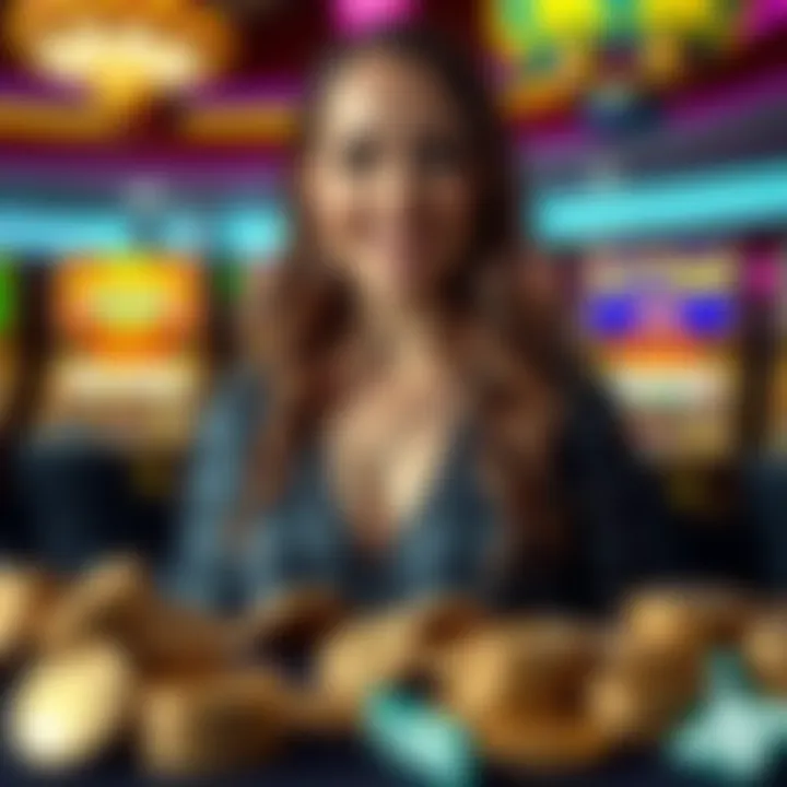 Illustration of jackpot prize mechanics with coins and symbols representing winning combinations