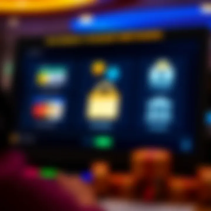 Secure digital payment methods displayed on a screen with icons representing credit cards, e-wallets, and bank transfers