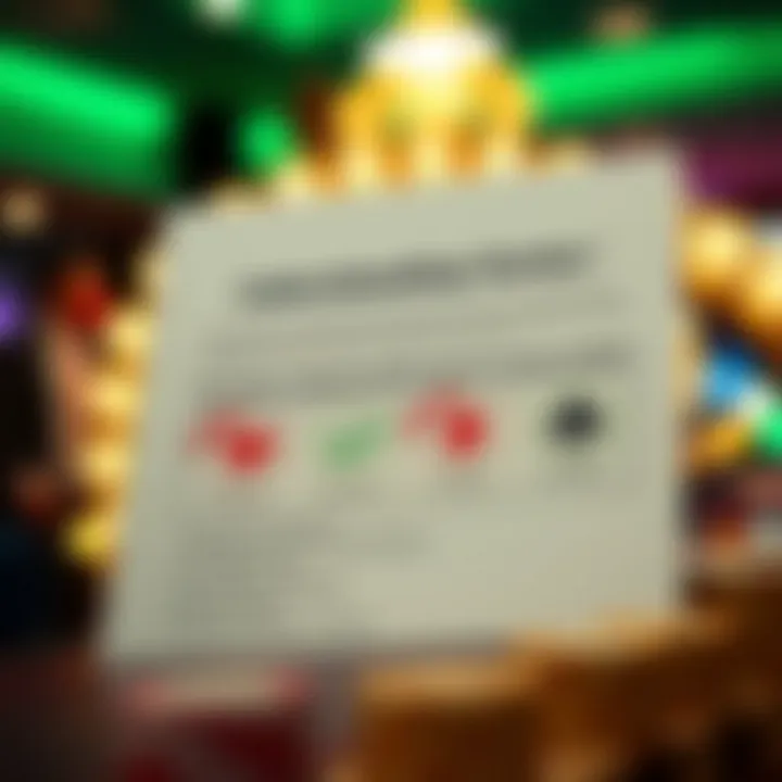Graphic depicting responsible gambling symbols and checklist for understanding terms and conditions