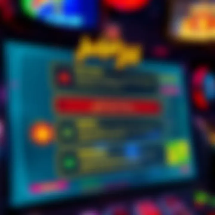 User interface of Jackpot Jill showing error notifications and troubleshooting options