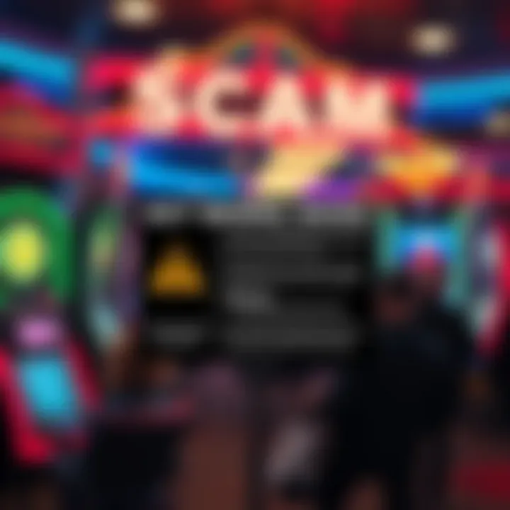 Key Warning Signs of the Jackpot Jill Scam Graphic illustrating common warning signs and tactics used in the Jackpot Jill scam