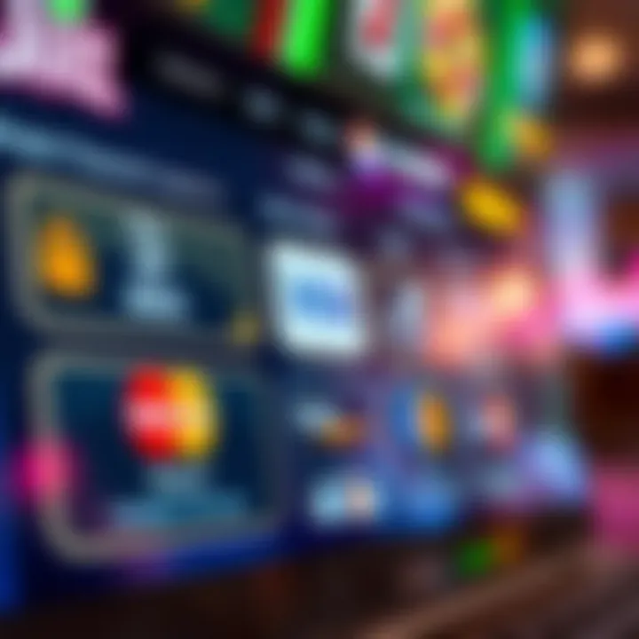 Secure digital payment options displayed on a casino gaming website