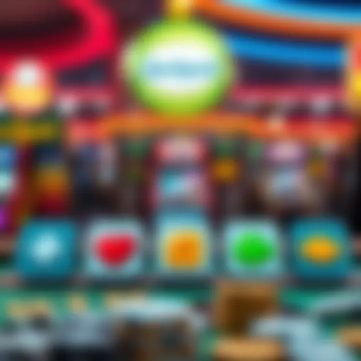 Illustration of various digital payment icons representing withdrawal methods at Jackpot Jill