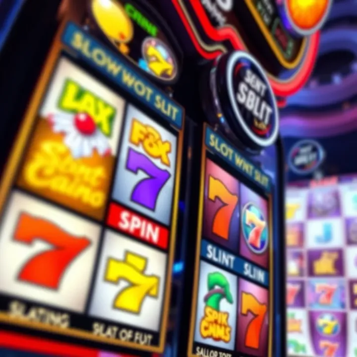 Colorful digital slot machine reels displaying various casino symbols
