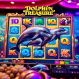 Slot game interface showcasing dolphins and ocean symbols with winning paylines