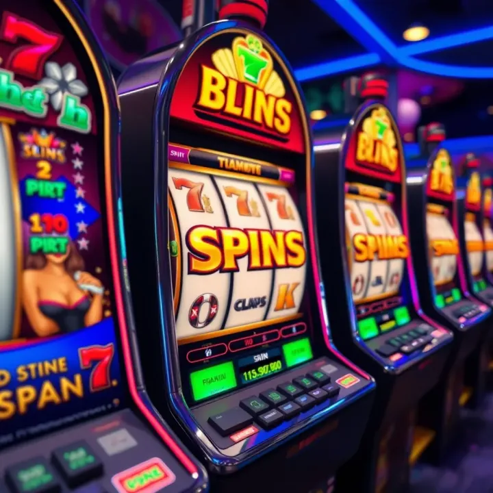 Free Spins Bonus Round on Pokies in Australia Colorful pokies machine with free spins bonus symbols glowing