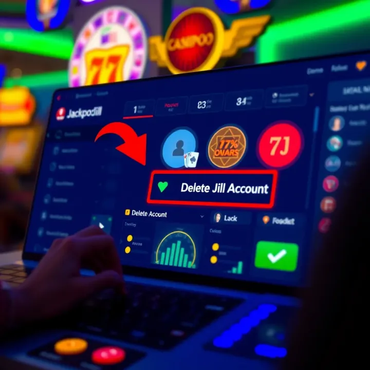 User Account Dashboard Highlighting Account Deletion Option Illustration showing a user account dashboard with a highlighted option to delete account
