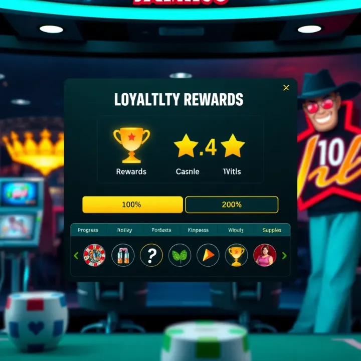 Loyalty Rewards and Exclusive Promotions at Jackpot Jill Loyalty rewards progress bar and exclusive casino promotions interface