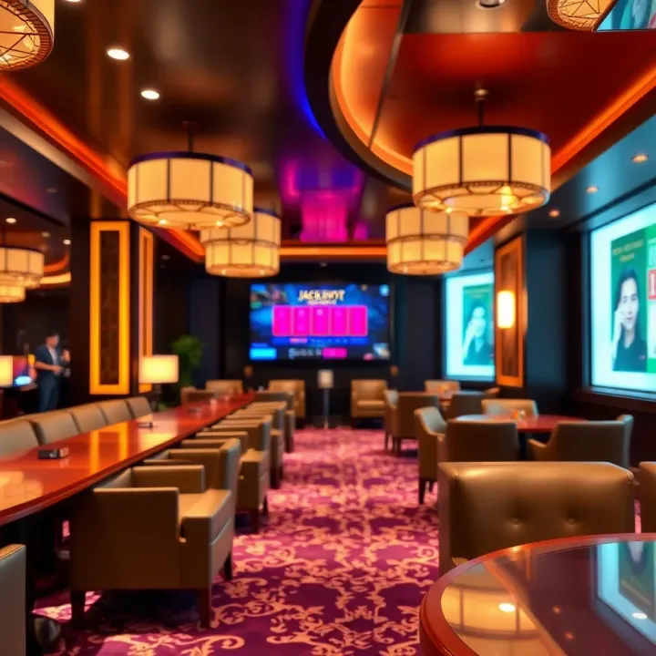 Luxurious VIP lounge with comfortable seating and ambient lighting symbolizing exclusive casino privileges