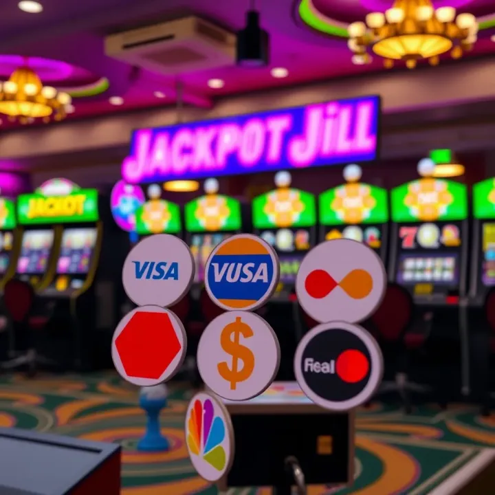 Jackpot Jill Trusted Payment Methods Secure online payment options icons representing trusted banking methods for Jackpot Jill users