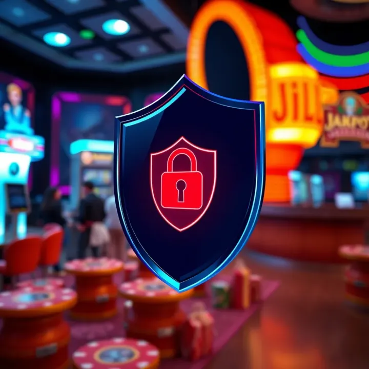 Ensuring Safe Access to Jackpot Jill Accounts Illustration of a shield symbolizing online security while accessing a gaming account