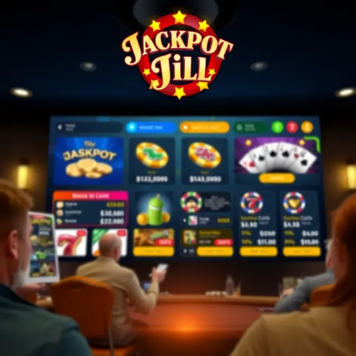Jackpot Jill Casino Bonuses and Banking Features Overview User interface of Jackpot Jill online casino featuring bonus offers and payment options