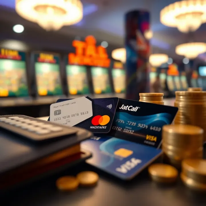 Secure Payment Methods Available for Jackpot Jill Players in Australia Digital wallet and credit cards representing secure payment methods for Australian online casino players