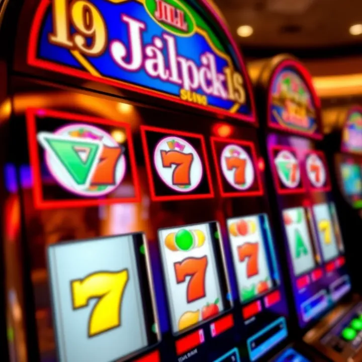 Colorful symbols on a digital slot machine representing jackpot rewards and bonuses