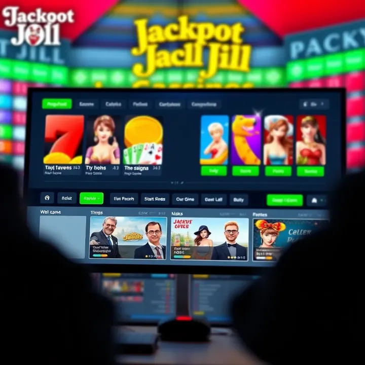 Navigating Jackpot Jill Casino Platform Dashboard view of Jackpot Jill Casino showing game options and account features