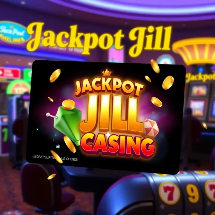 Illustration showing Jackpot Jill Casino promo codes with digital gaming icons and bonuses