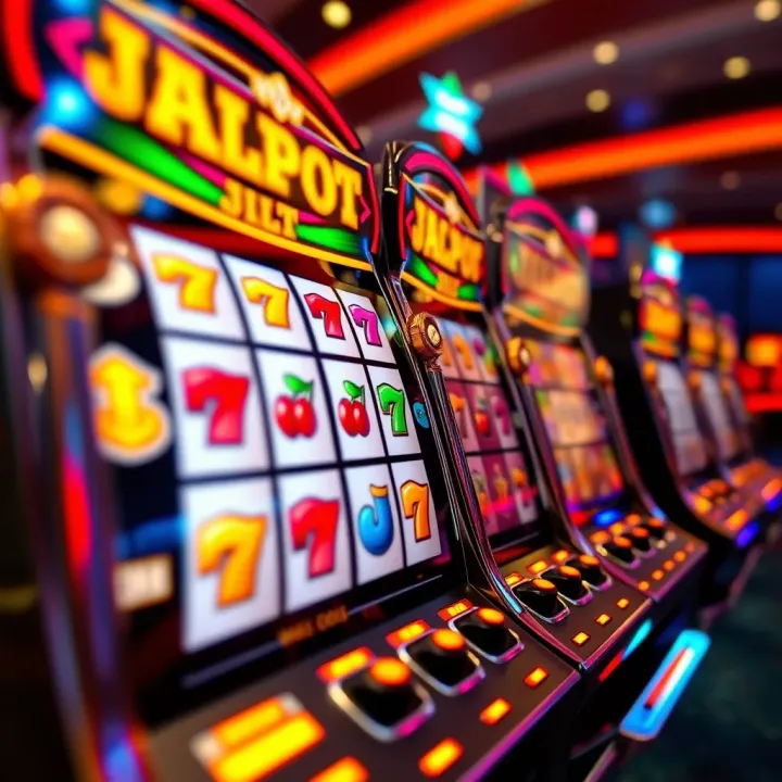 Jackpot Jill Casino Slot Experience Colorful casino slot machine with bright symbols and spinning reels