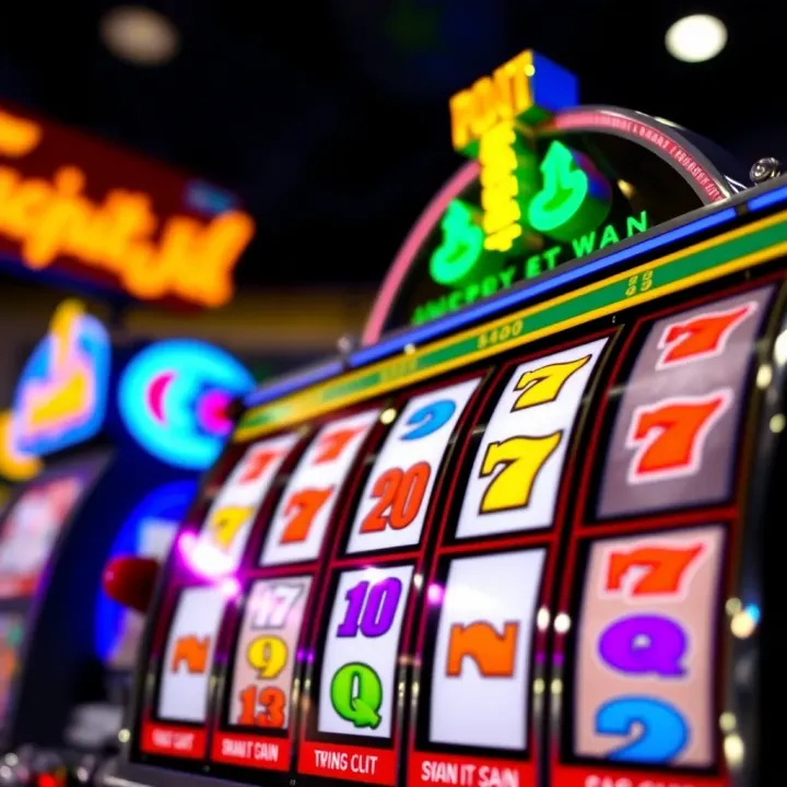 Jackpot Jill Casino Vibrant Slot Reels Colorful online casino slot machine with vibrant symbols and spinning reels