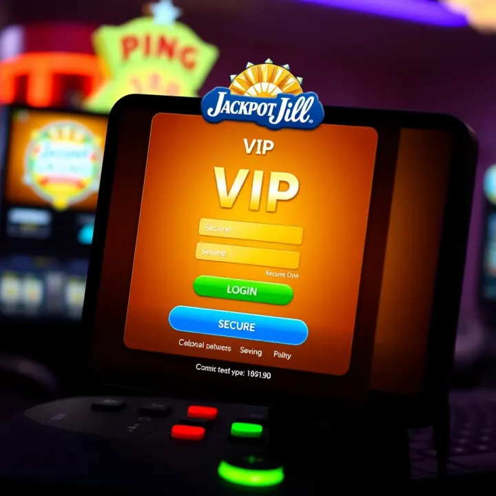 Jackpot Jill Casino VIP Account Access Screen Secure login interface with Jackpot Jill Casino VIP access on digital device