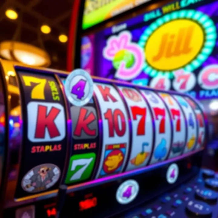 Vibrant slot machine reels showcasing classic symbols with a modern twist
