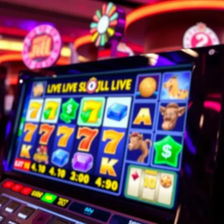 Jackpot Jill Live Slot Game Interface with Vibrant Symbols Colorful Jackpot Jill Live slot game interface showcasing reels with vibrant symbols and bonus features