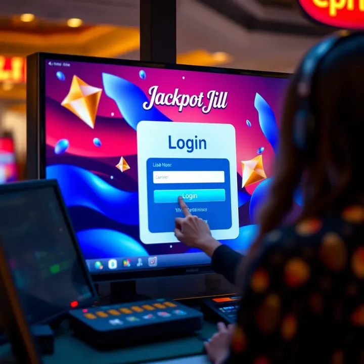 Navigating the Jackpot Jill Login Interface User entering login credentials on Jackpot Jill platform with secure interface
