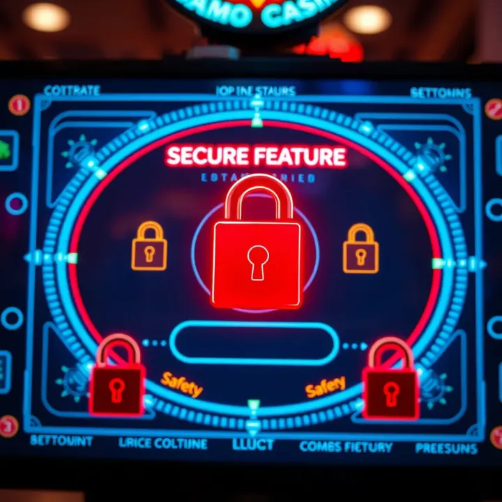 Secure login screen with digital locks representing safety measures on Jackpot Jill platform