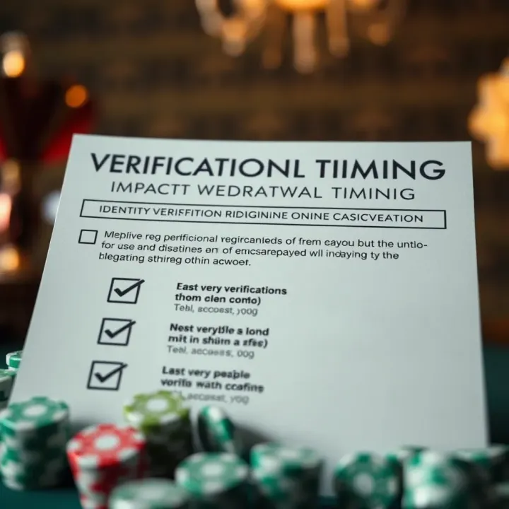 Verification Requirements Impacting Withdrawal Timing Graphic depicting a checklist for identity verification during online casino payouts