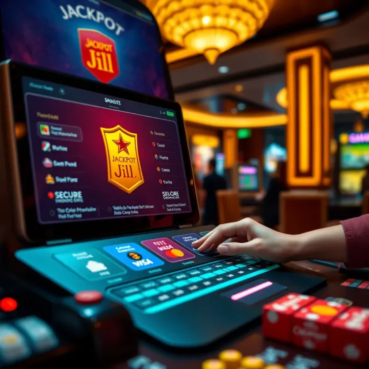 Safe and Convenient Banking at Jackpot Jill VIP Casino Secure online transaction interface with multiple payment options for Australian players