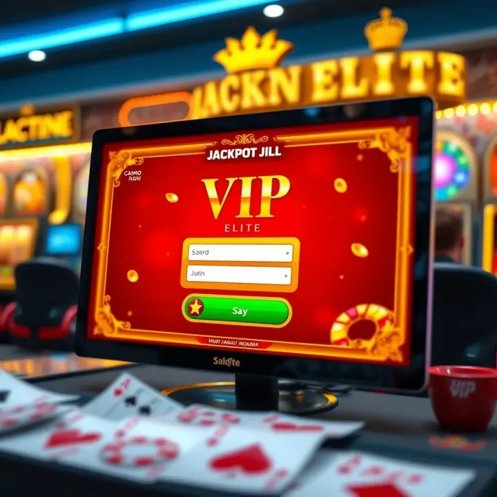 Exclusive VIP Elite rewards and benefits screen on Jackpot Jill platform