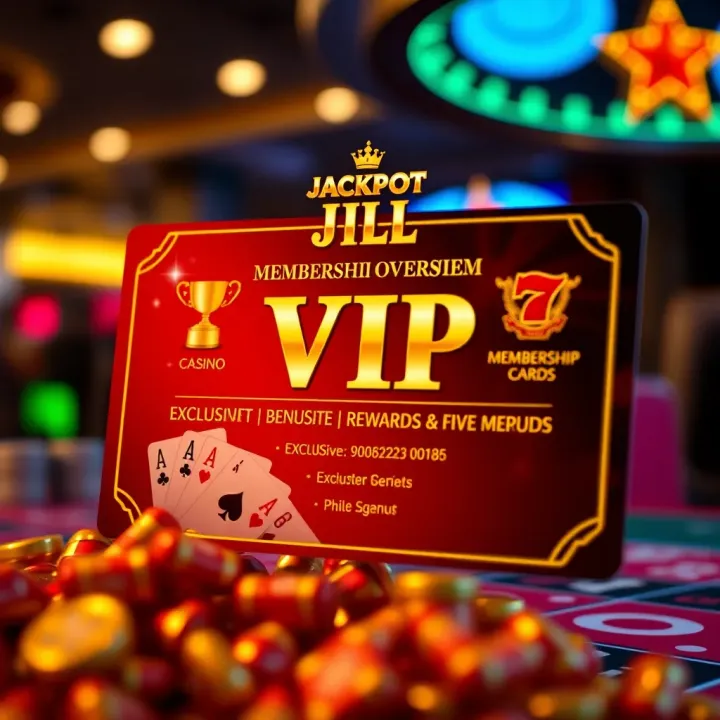 Digital membership card displaying exclusive benefits and rewards for Jackpot Jill VIP members
