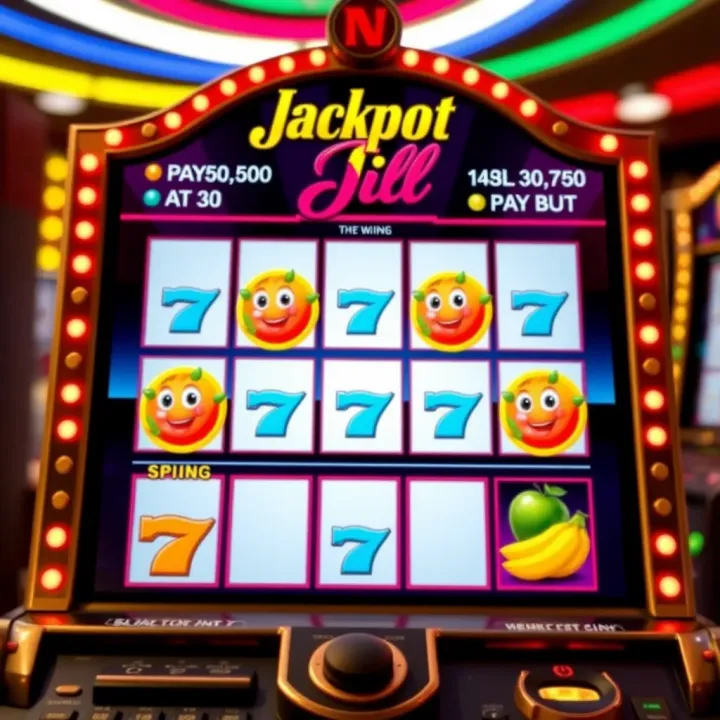 Winning Combinations and Payouts in Jackpot Jill Illustration of winning combinations and payout structure in a slot game interface
