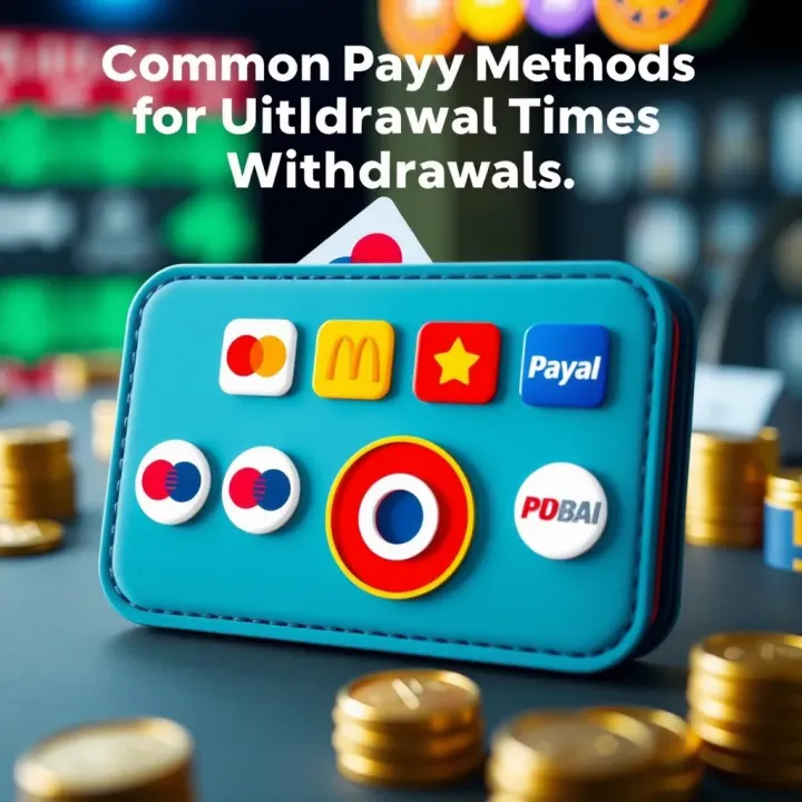 Illustration showing a digital wallet with various payment method icons representing withdrawal options