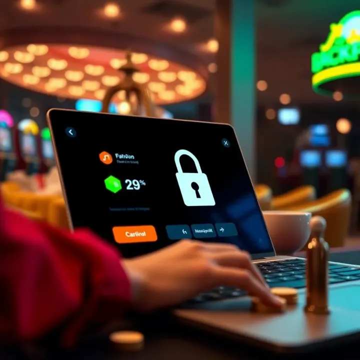 Illustration of a secure online transaction highlighting bonus activation for Australian players