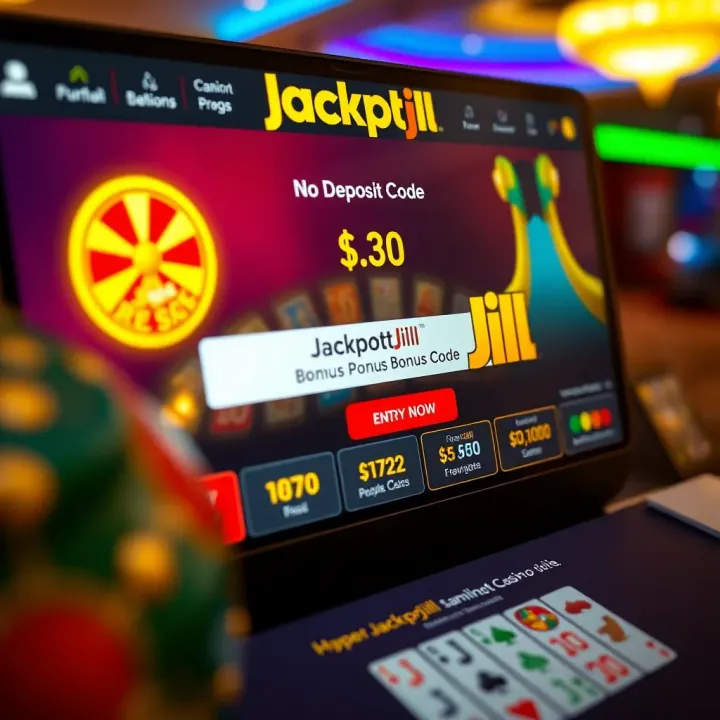 A vibrant online casino interface highlighting a bonus code entry field