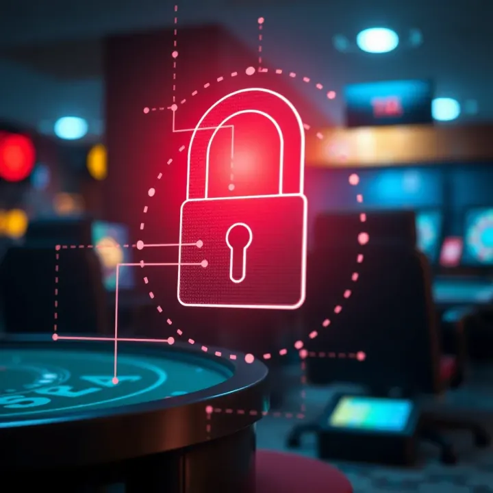 Robust Security Measures Ensuring Safe Gaming Experience Secure digital lock symbol representing online security and privacy