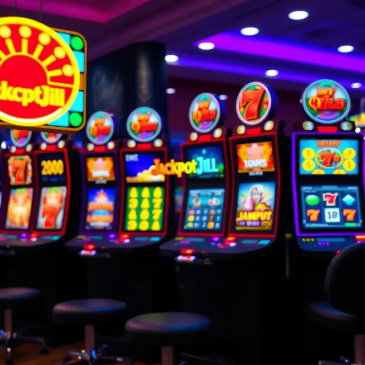 Colorful online casino slot machine games interface