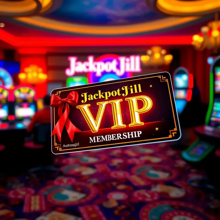 Exclusive VIP membership card glowing with vibrant casino-themed background