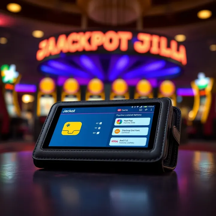 Payment Methods Available at Jackpot Jill Digital wallet displaying various payment options for online casino withdrawals