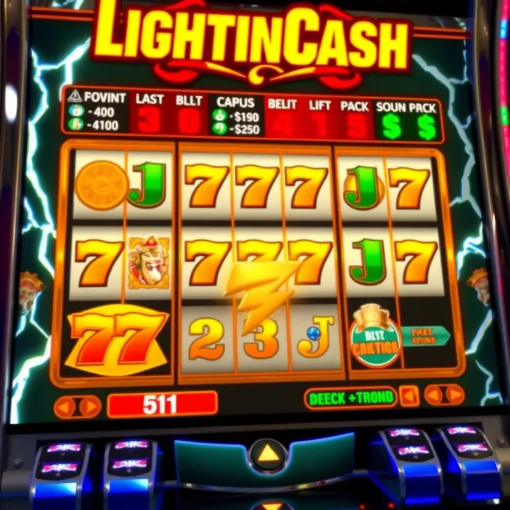 User interface of Lightning Cash pokies showing paylines, bonus rounds, and winning combinations