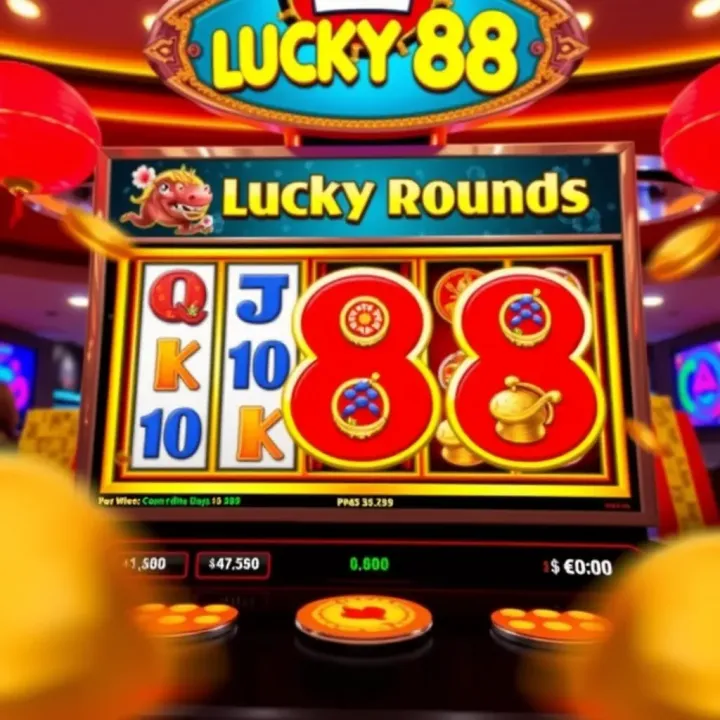 Lucky 88 Pokies Bonus Round and Symbol Highlights Bonus round screen in Lucky 88 pokies featuring unique symbols and winning combinations