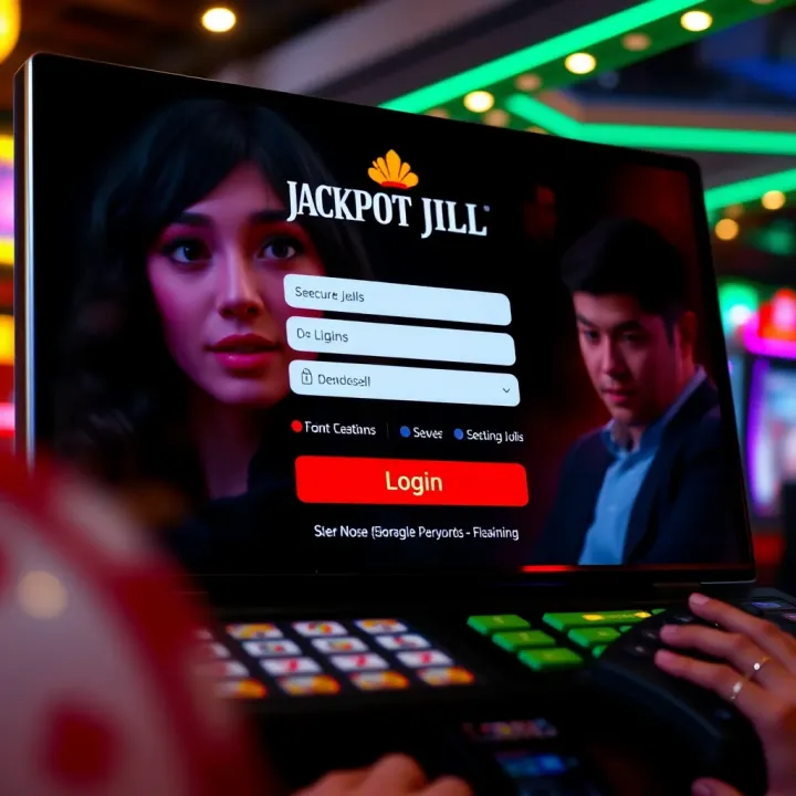 Secure Login Screen for Jackpot Jill AU Platform User interface showcasing secure login screen for Jackpot Jill AU with clear input fields and login button
