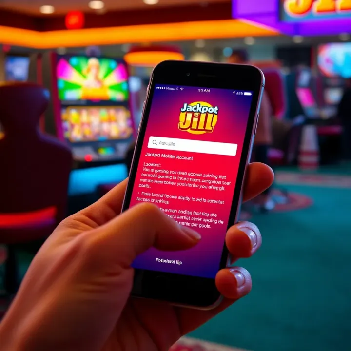 Troubleshooting Tips for Jackpot Jill Mobile Access Smartphone showing troubleshooting tips for accessing mobile gaming account