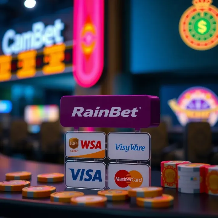 Safe and Convenient Payment Options at RainBet Casino Australia Secure online payment methods icons for Australian users