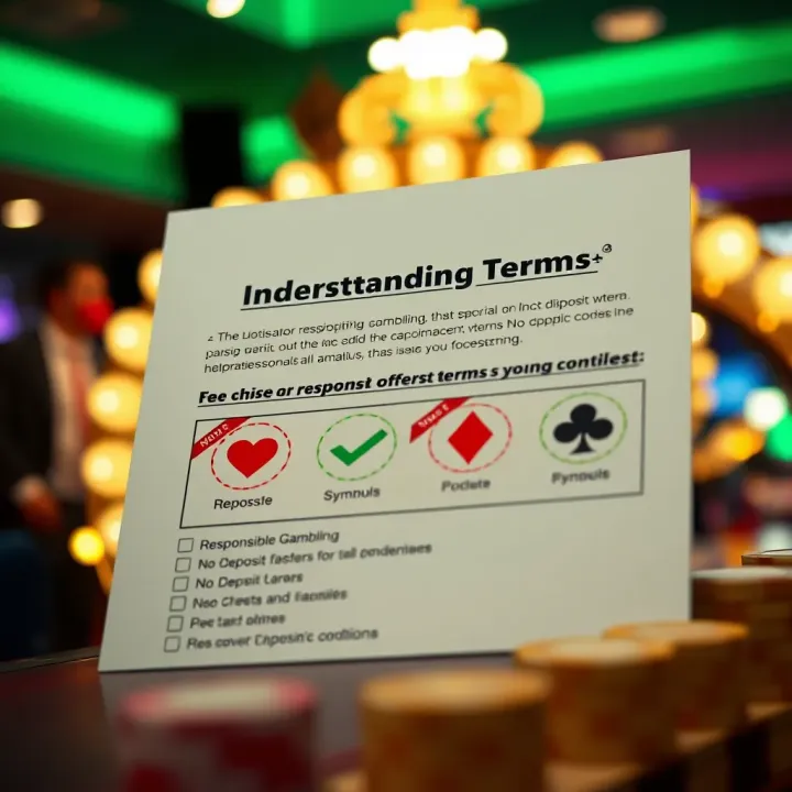 Understanding Terms and Responsible Gambling at JackpotJill Graphic depicting responsible gambling symbols and checklist for understanding terms and conditions