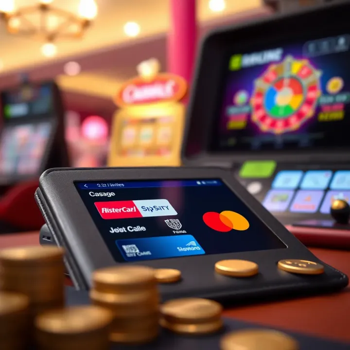 Digital wallet showing a variety of secure payment options for online gaming transactions