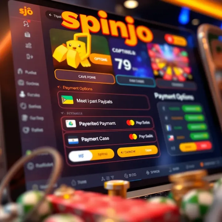Secure digital payment options displayed on a user-friendly casino platform dashboard
