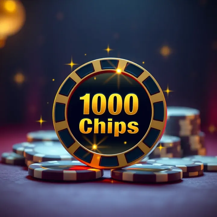 Illustration of a casino chip glowing with sparkles representing a casino bonus