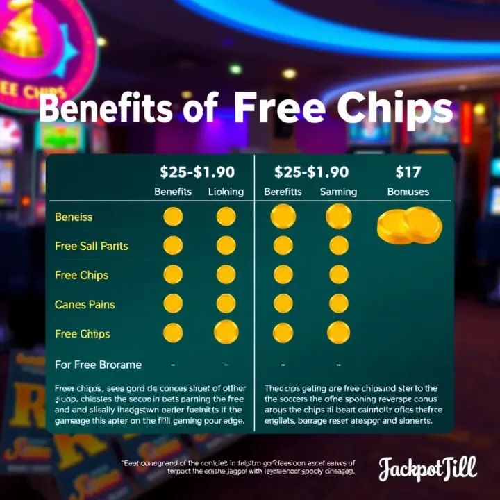 Benefits of Free Chips Compared to Other Casino Bonuses Comparison chart illustrating benefits of free chips versus other casino bonuses